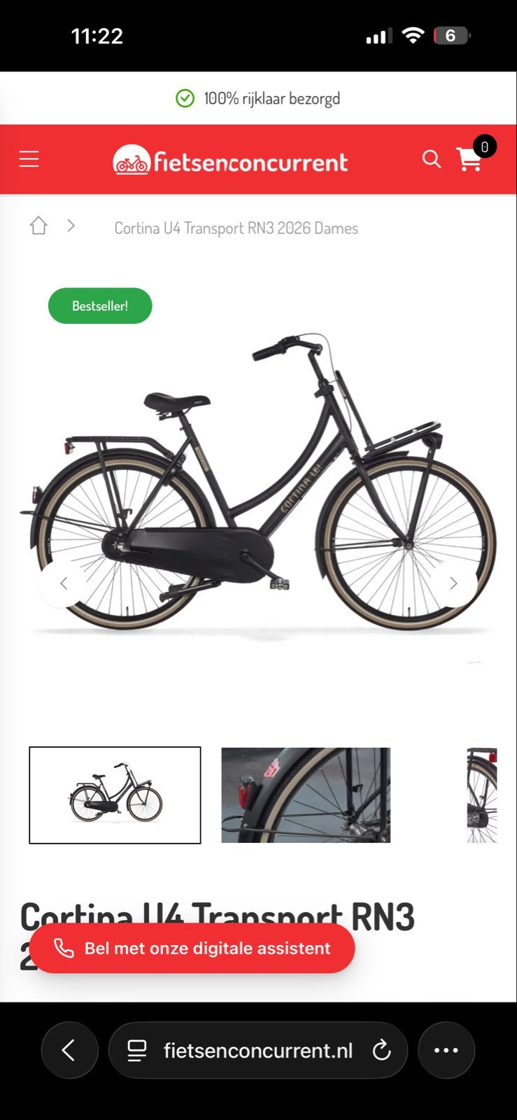 Cortina fiets voor scholier (ouder model), Fietsen en Brommers, Ophalen, Gebruikt