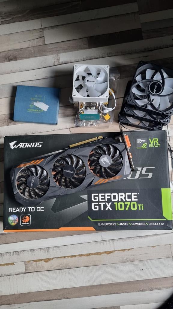 GTX 1070 Ti + i3-12100F & RGB koeler, fans + case, PCI-Express 3, HDMI, Ophalen of Verzenden, Nvidia