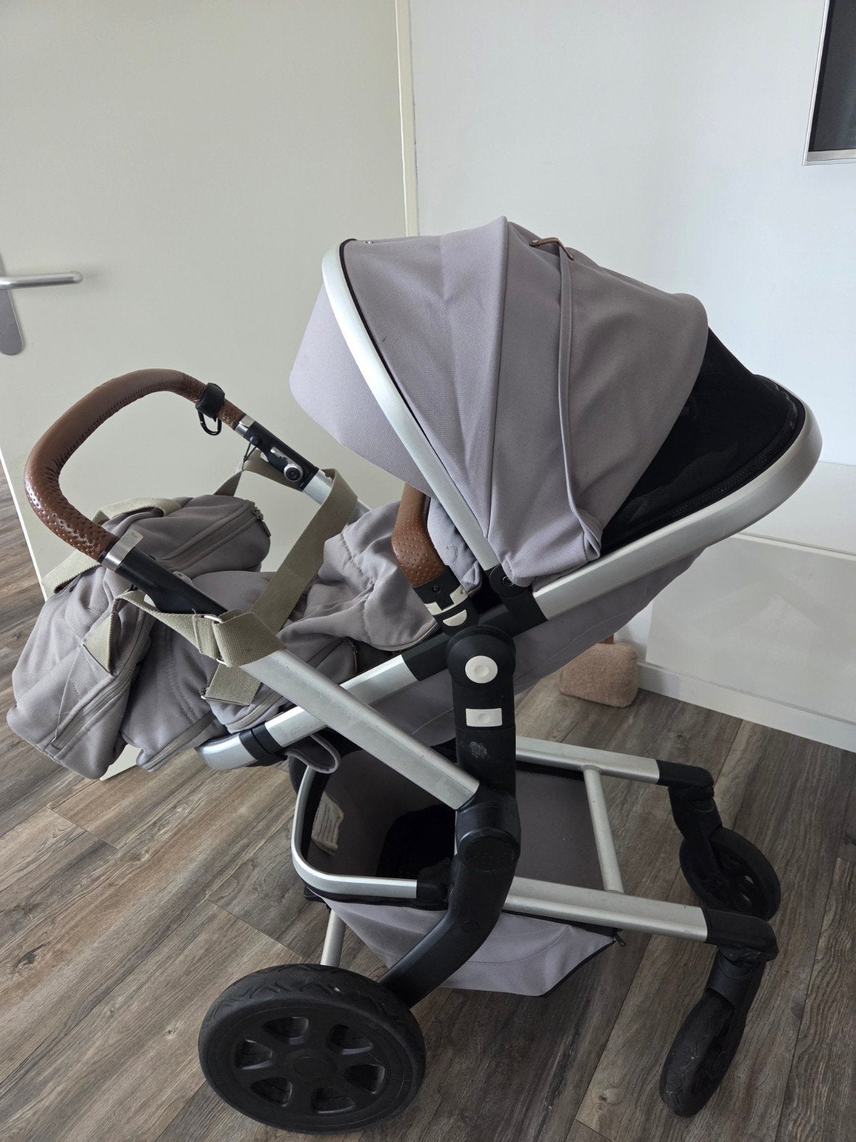 Joolz Day 3 Elephant Grey - Compleet incl wieg+accessoires., Ophalen, Gebruikt, Overige merken, Regenhoes