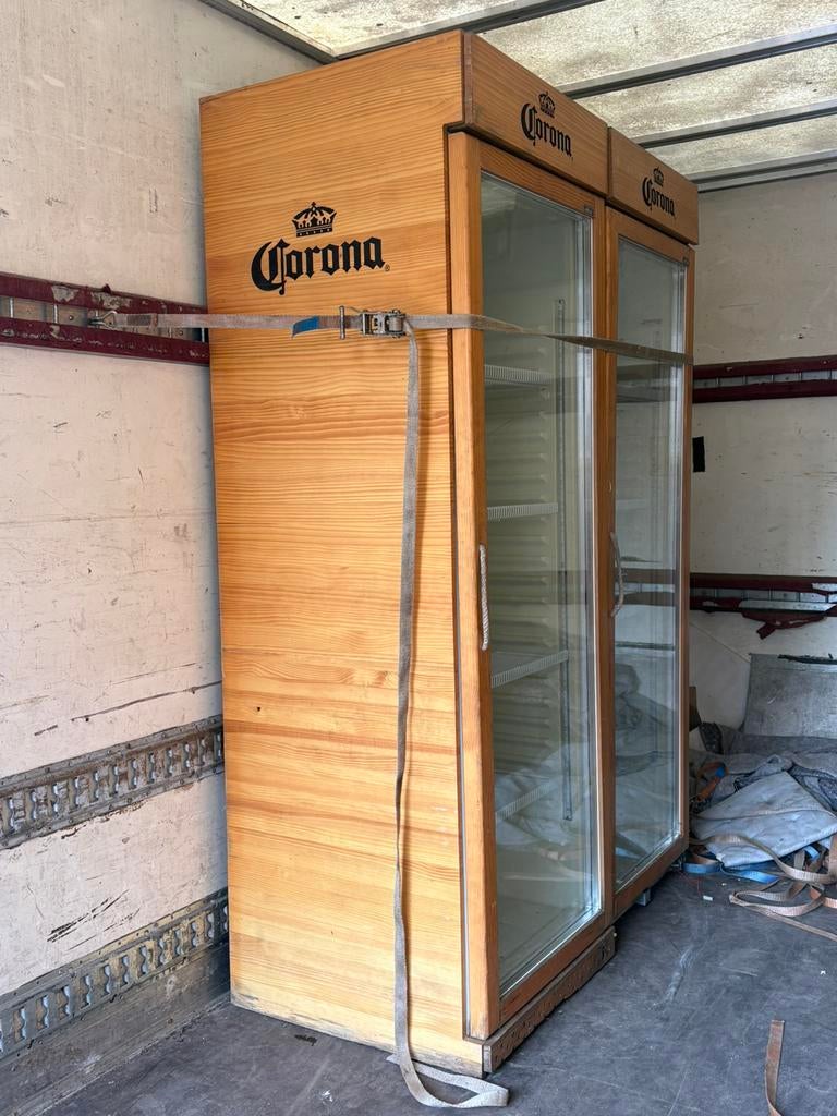 Pepsi Corona Coca Cola Monster Heineken glasdeur koelkast, 200 liter of meer, 60 cm of meer, Zonder vriesvak, Gebruikt