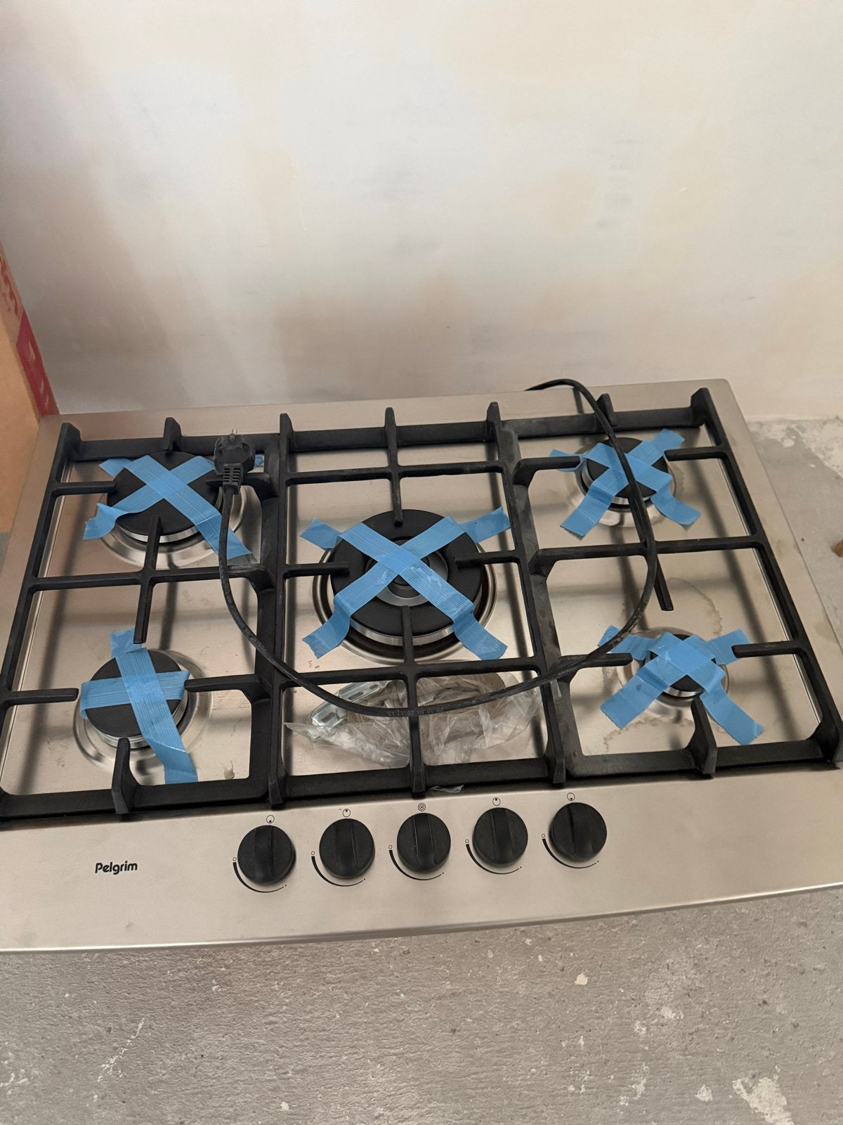 Pelgrim S70 Professional Gaskookplaat RVS 5-pits, Ophalen, Nieuw, Inbouw, Gas