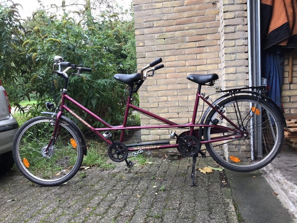 Tandem, Fietsen en Brommers, Minder dan 10 versnellingen, Gebruikt, Velgrem, 61 cm of meer