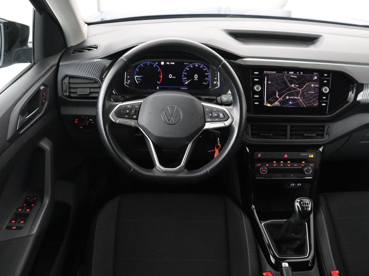 Volkswagen T-Cross 1.0 TSI Life | Trekhaak | Carplay | Virtu, Gebruikt, Blauw, Bedrijf, 3 cilinders