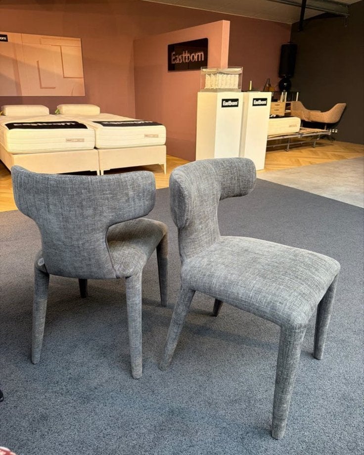 Set van 4 stijlvolle Be Pure Home eetkamerstoelen grijs, Huis en Inrichting, Stoelen, Ophalen, Nieuw, Vier, Stof