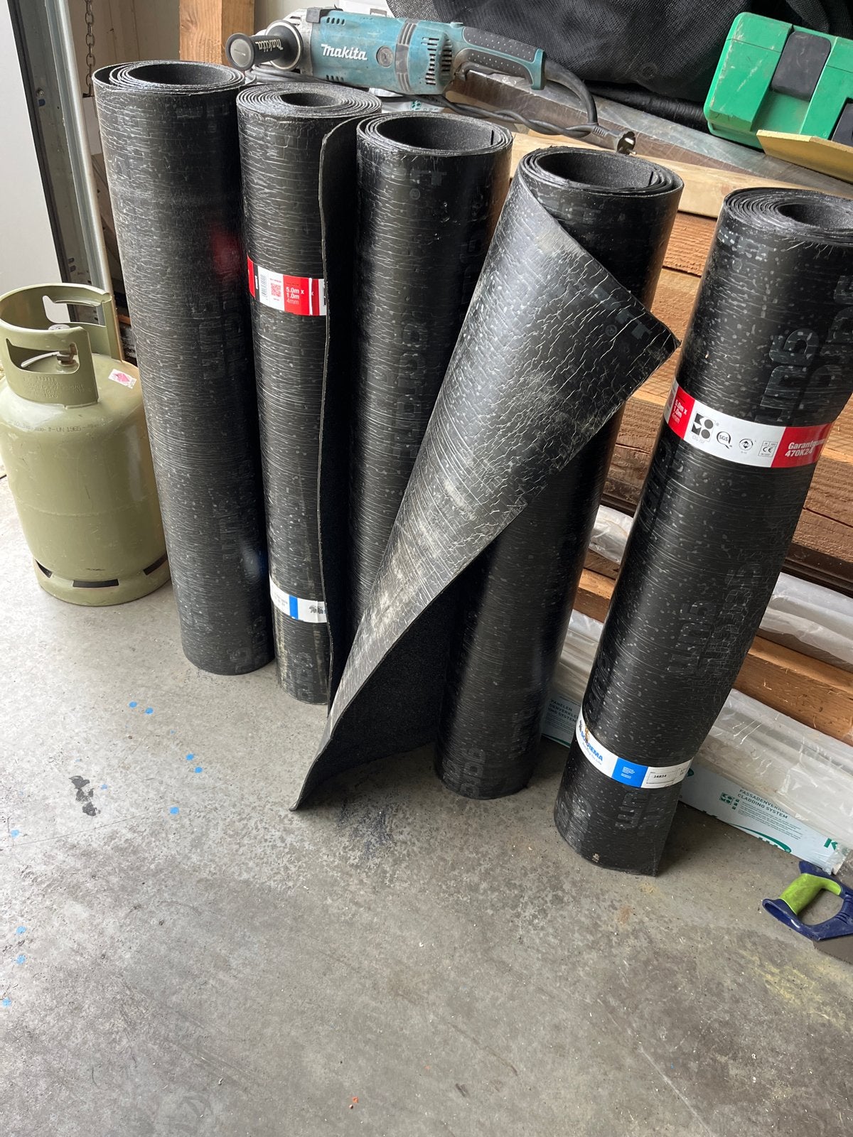Garantgum 470K24 Dakleer Rollen - Nieuwstaat, Ophalen, Overige materialen, Zwart, Zo goed als nieuw