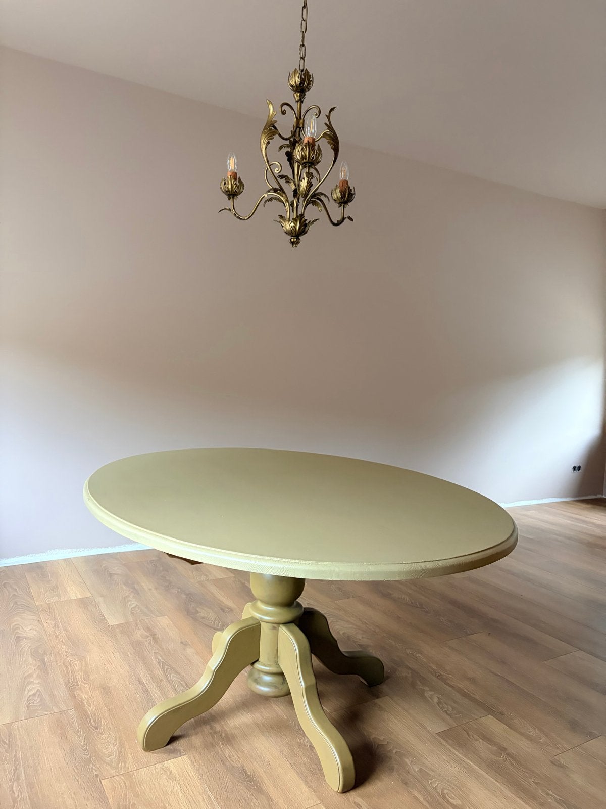 Brocante ovale eettafel 160x120 cm, Ophalen, Gebruikt, 100 tot 150 cm, Vijf personen of meer