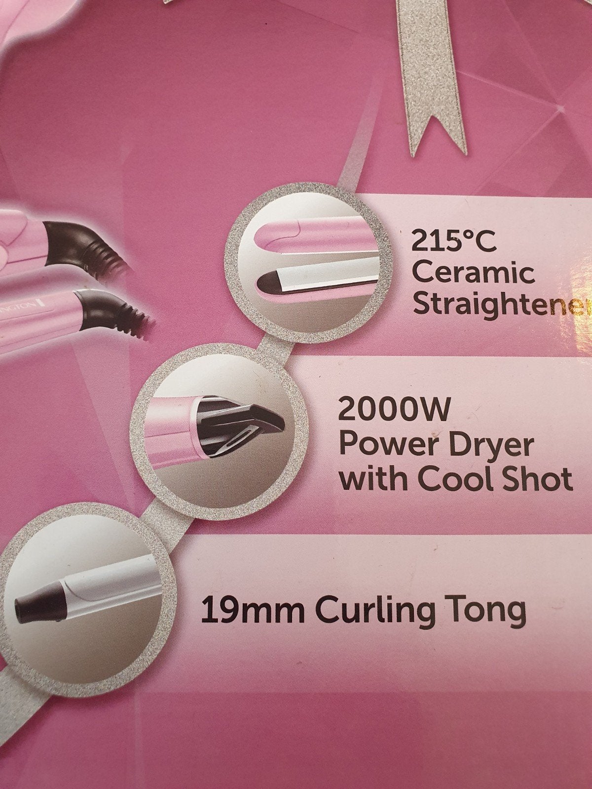 Remington Hair Gift Pack - Föhn, Krultang, Stijltang, Ophalen, Nieuw