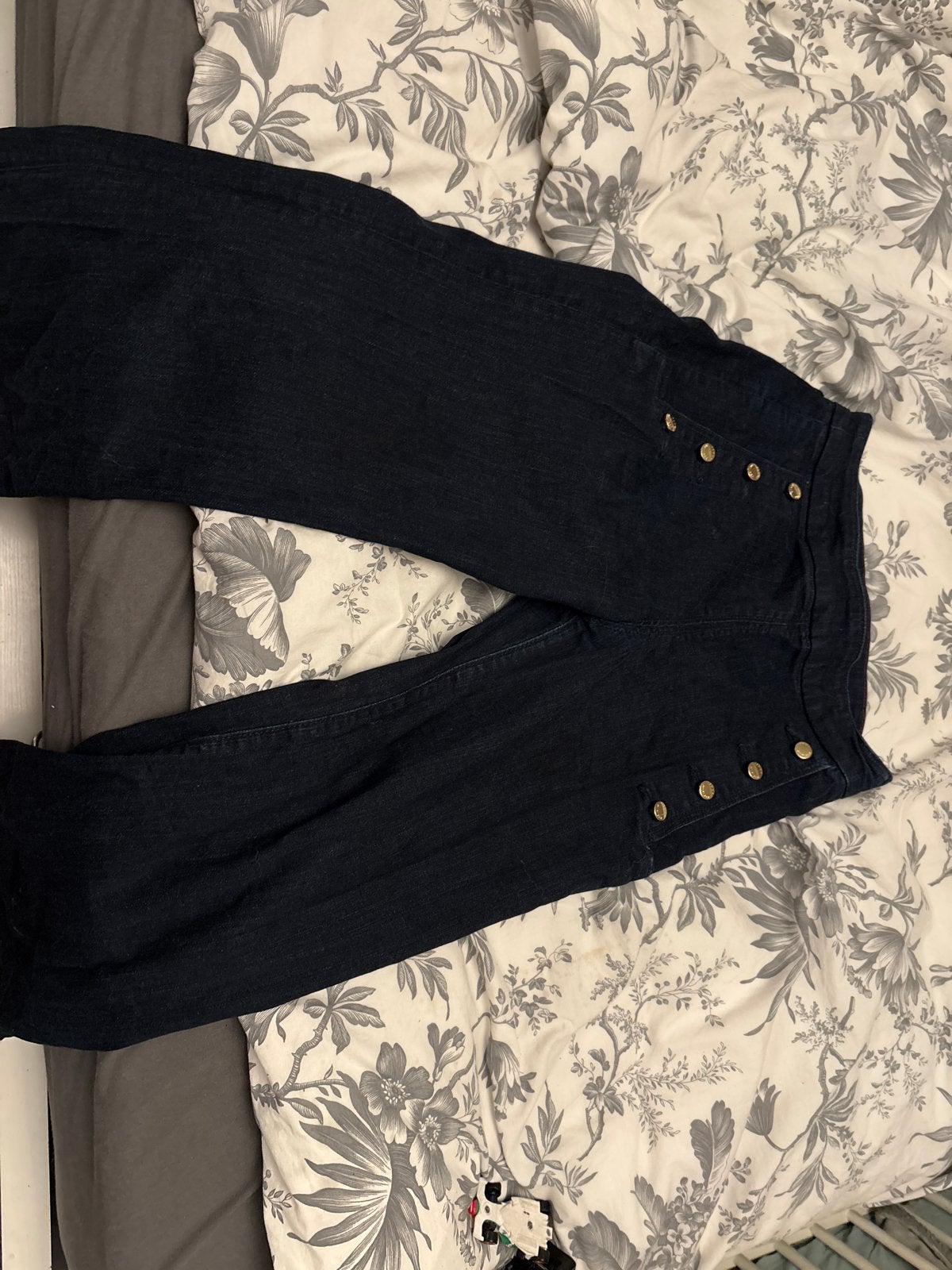Tommy Hilfiger spijkerbroek met gouden knopen, Blauw, Zo goed als nieuw, Lang, Ophalen