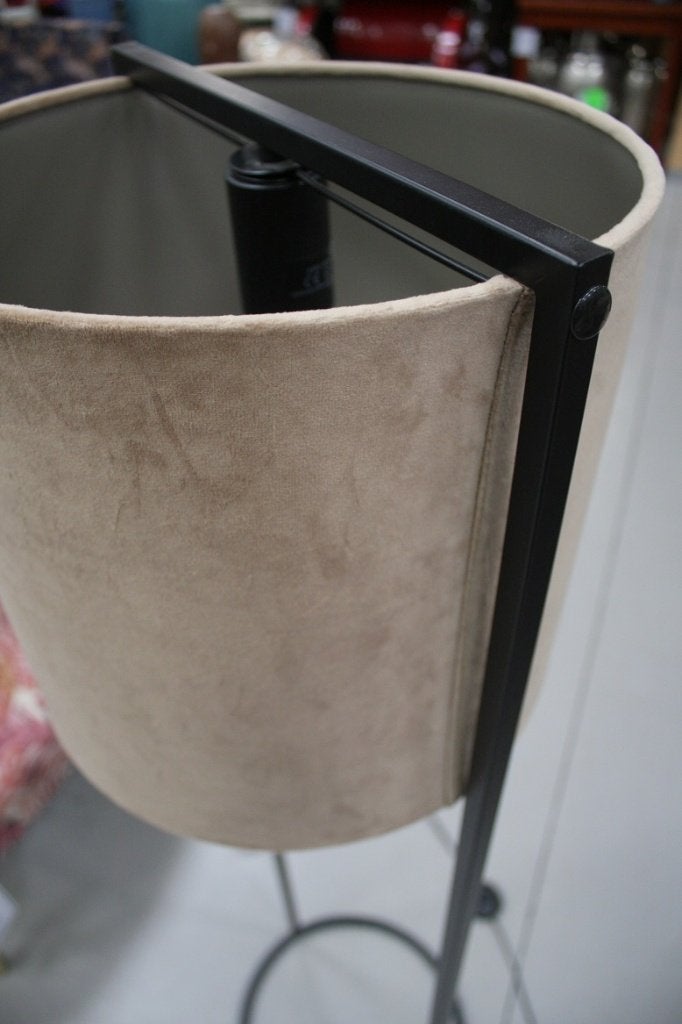 Hippe vloerlamp Santos Light & Living metaal & velvet, Ophalen, E27 (groot), 150 tot 200 cm, Textiel
