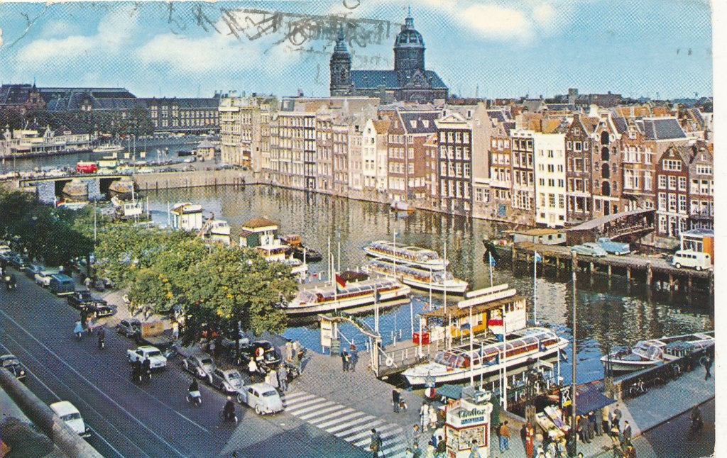 9864 Reederij Plas Amsterdam, Ophalen of Verzenden, Zo goed als nieuw, Kaart, Foto of Prent