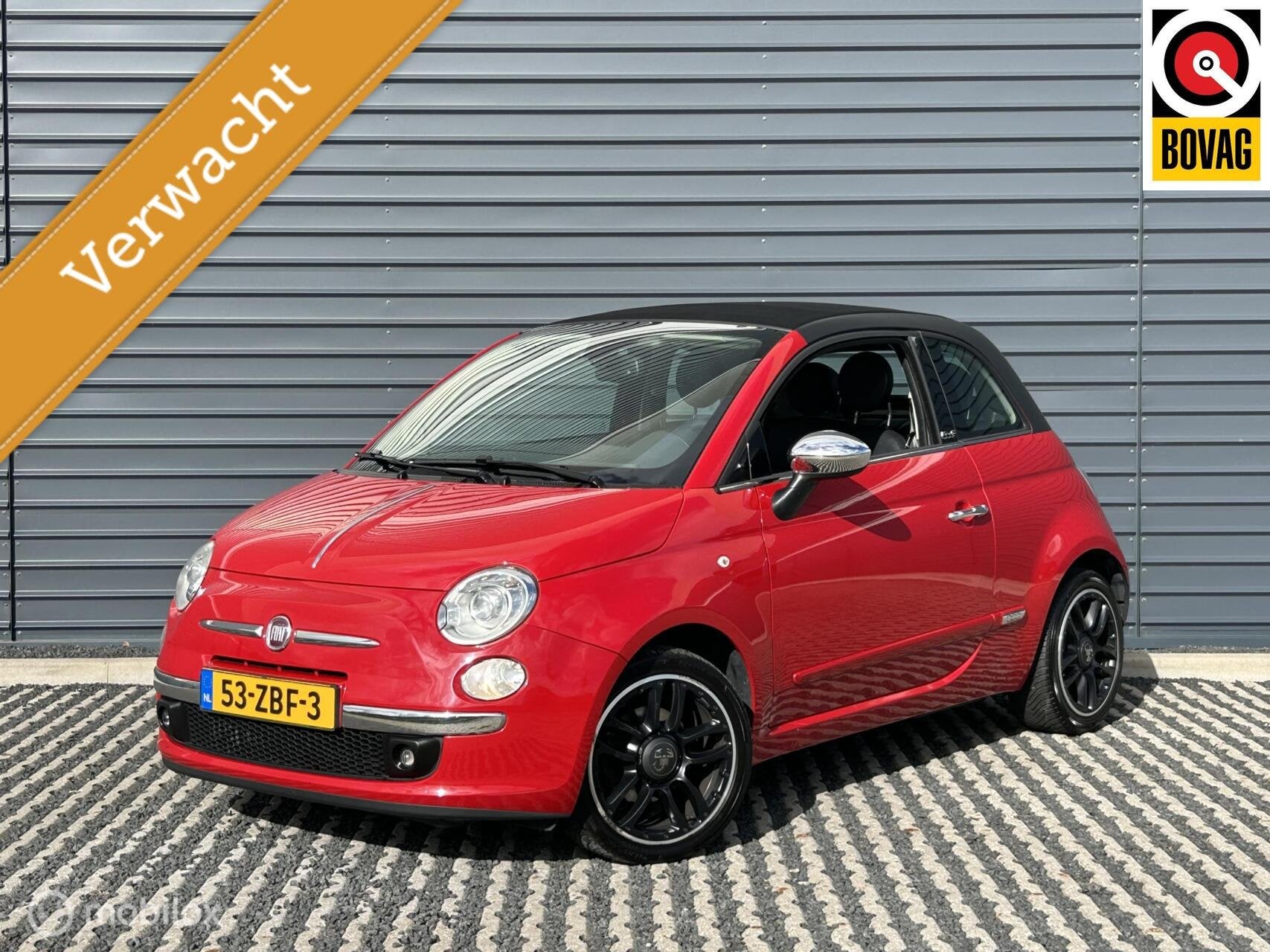 Fiat 500 0.9 TwinAir Lounge | Cabrio | Leder | Sensoren, Euro 5, 86 pk, Gebruikt, Cabriolet