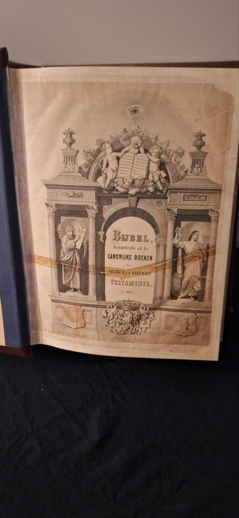 Bijbel met Oude en Nieuwe Testament, Arnhem 1864, Antiek en Kunst, Antiek | Boeken en Bijbels, Ophalen