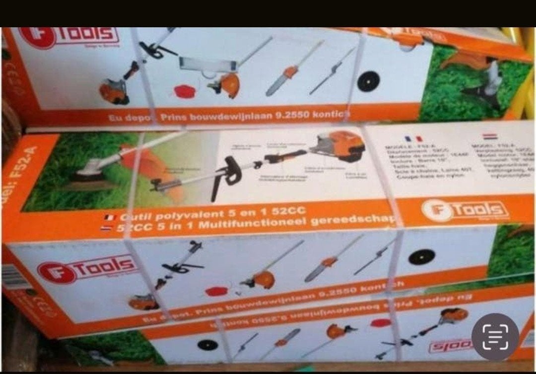 F-Tools 12 in 1 benzine bosmaaier zeer uitgebreid €119,95, Ophalen of Verzenden