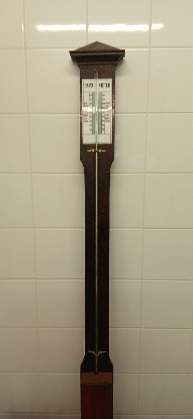 Antieke Barometer - Houten Kwikbarometer, Ophalen, Gebruikt, Barometer