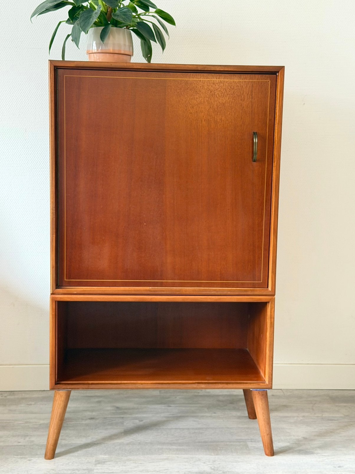 Vintage Formule wandkast | highboard | barkast | Multi Lux, Huis en Inrichting, 100 tot 150 cm, Teakhout, Ophalen of Verzenden