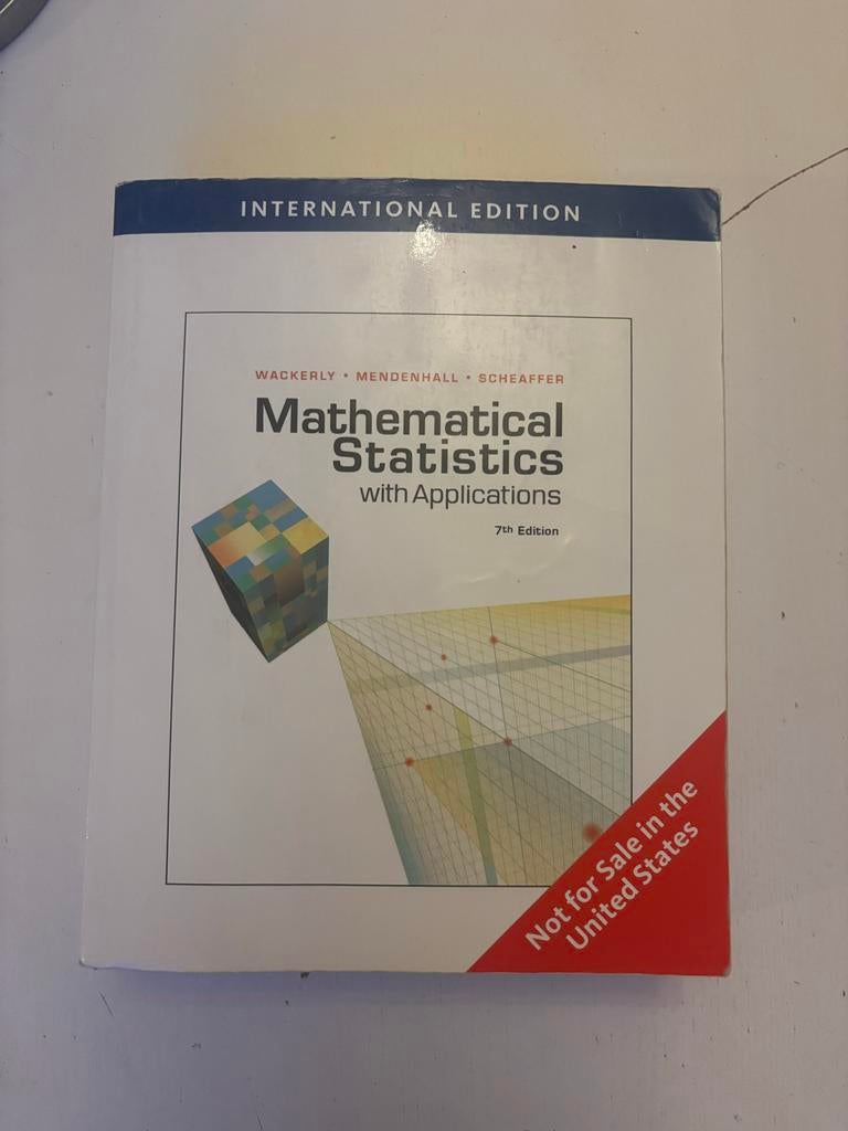 Mathematical Statistics with Applications - 7th Edition, Ophalen of Verzenden, Beta, Zo goed als nieuw, WO