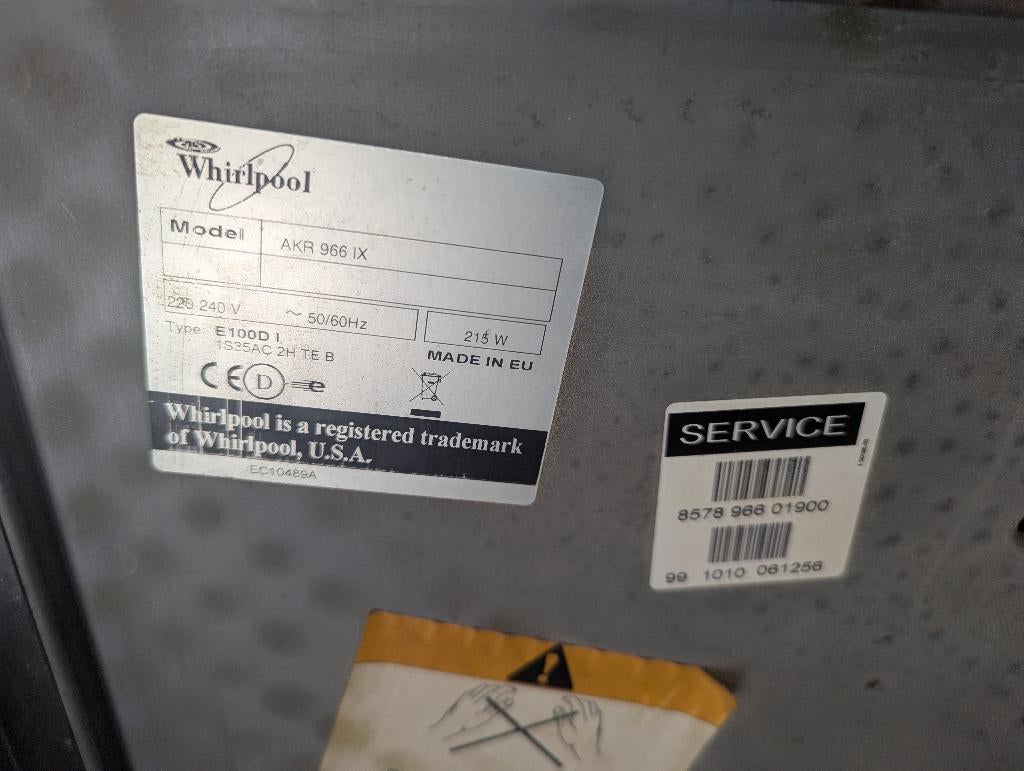 Filter afzuigkap Whirlpool, Minder dan 200 m³ per uur, Overige typen, Nieuw, Ophalen of Verzenden