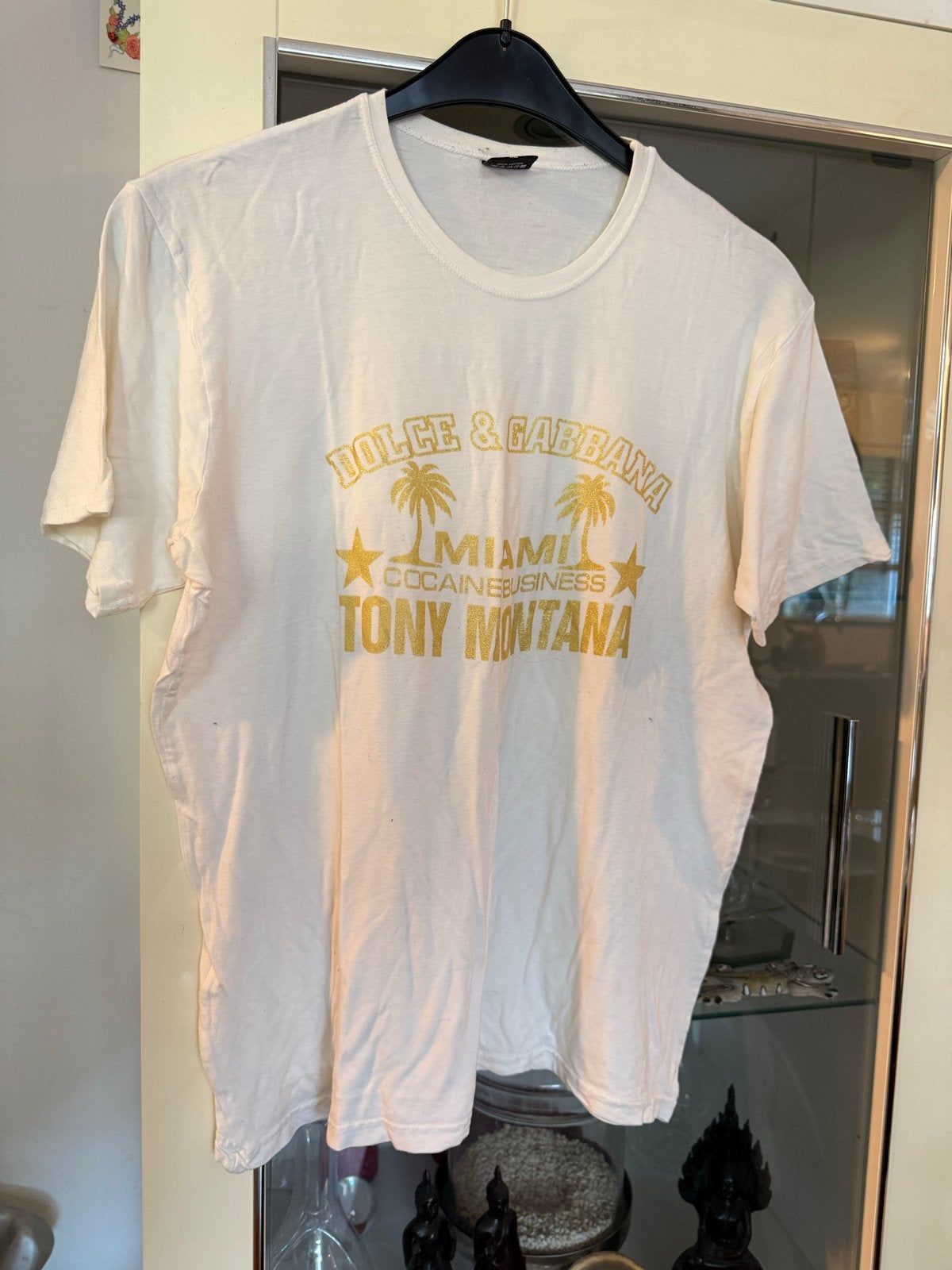 Dolce & Gabbana Tony Montana T-shirt - Maat XL, Wit, Maat 42/44 (L), Ophalen of Verzenden, Korte mouw