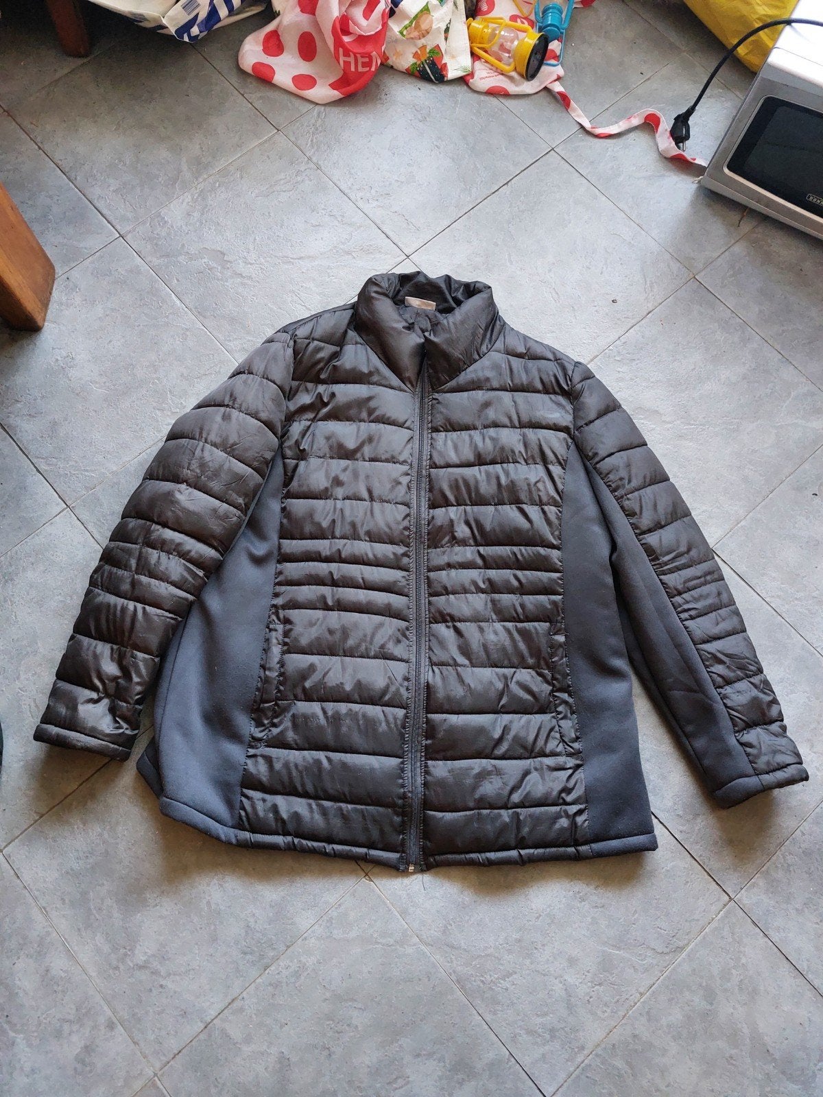 Janina Gewatteerde Jas - Maat 42/44 (L) op halen, Kleding | Dames, Maat 42/44 (L), Ophalen of Verzenden, Zo goed als nieuw, Grijs