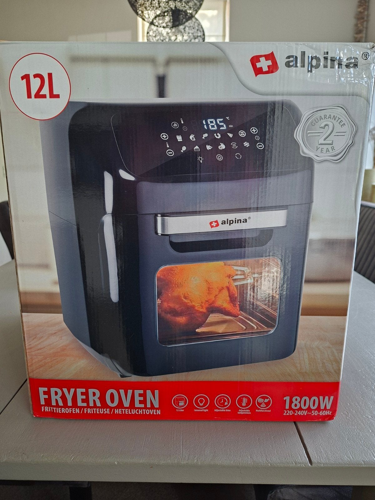 Alpina Hetelucht Friteuse Oven 12L - Nieuw in doos, Ophalen, Minder dan 45 cm, Overige merken, Minder dan 45 cm