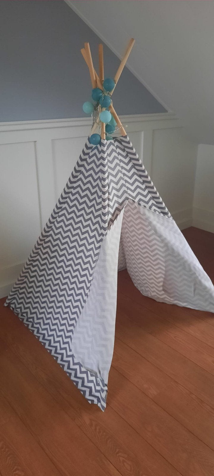 Stevige wigwam met leuk grijs zigzag motief, Ophalen of Verzenden, Gebruikt