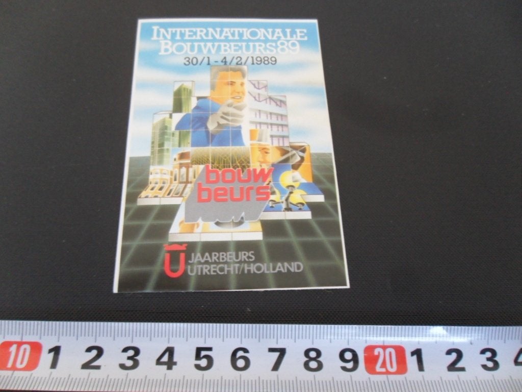 sticker Utrecht Jaarbeurs Bouwbeurs 89, Verzamelen, Ophalen, Zo goed als nieuw