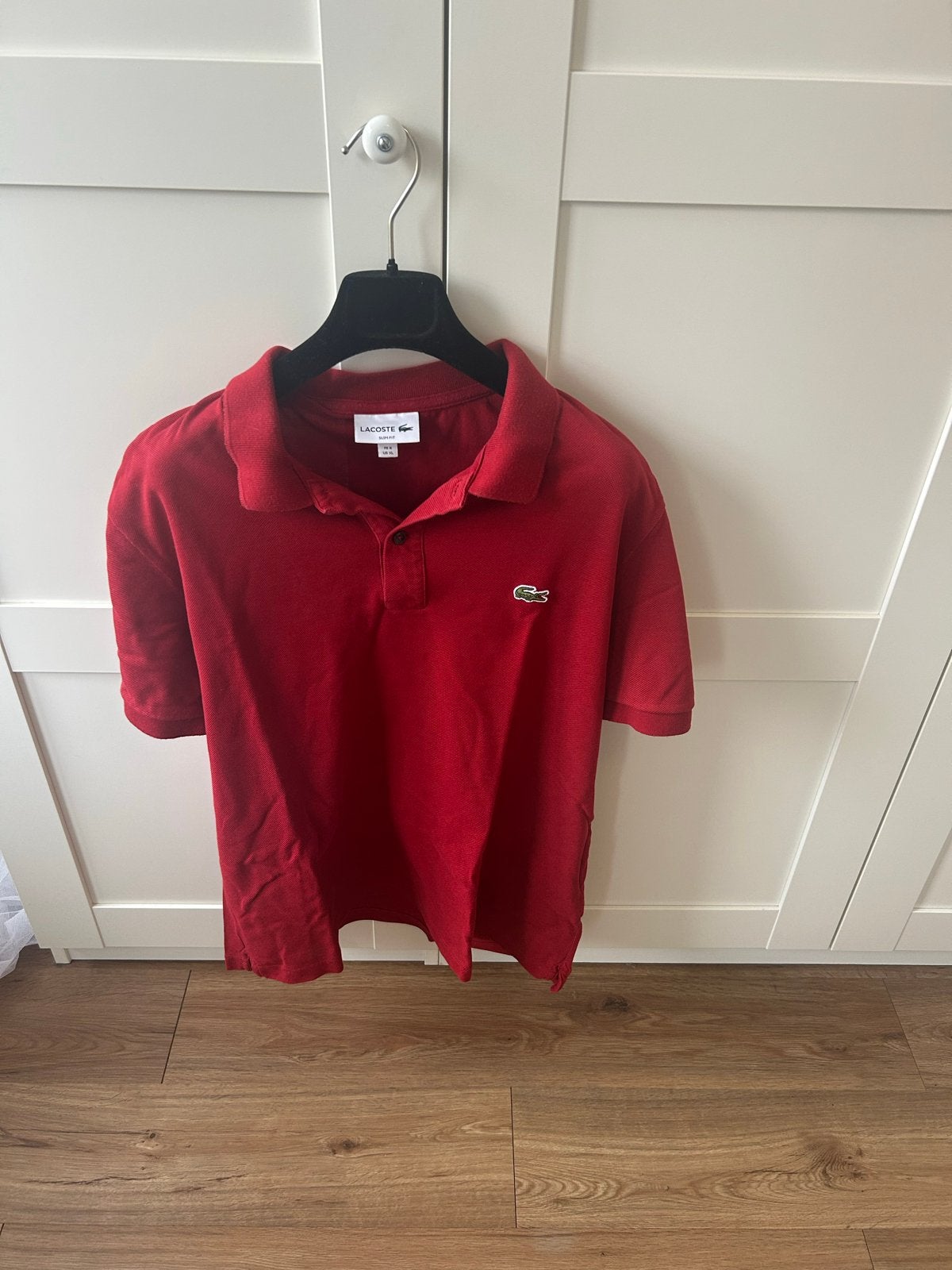 Lacoste Slim Fit Polo Heren - Maat XL - Rood, Kleding | Heren, T-shirts, Ophalen of Verzenden, Zo goed als nieuw, Maat 56/58 (XL)