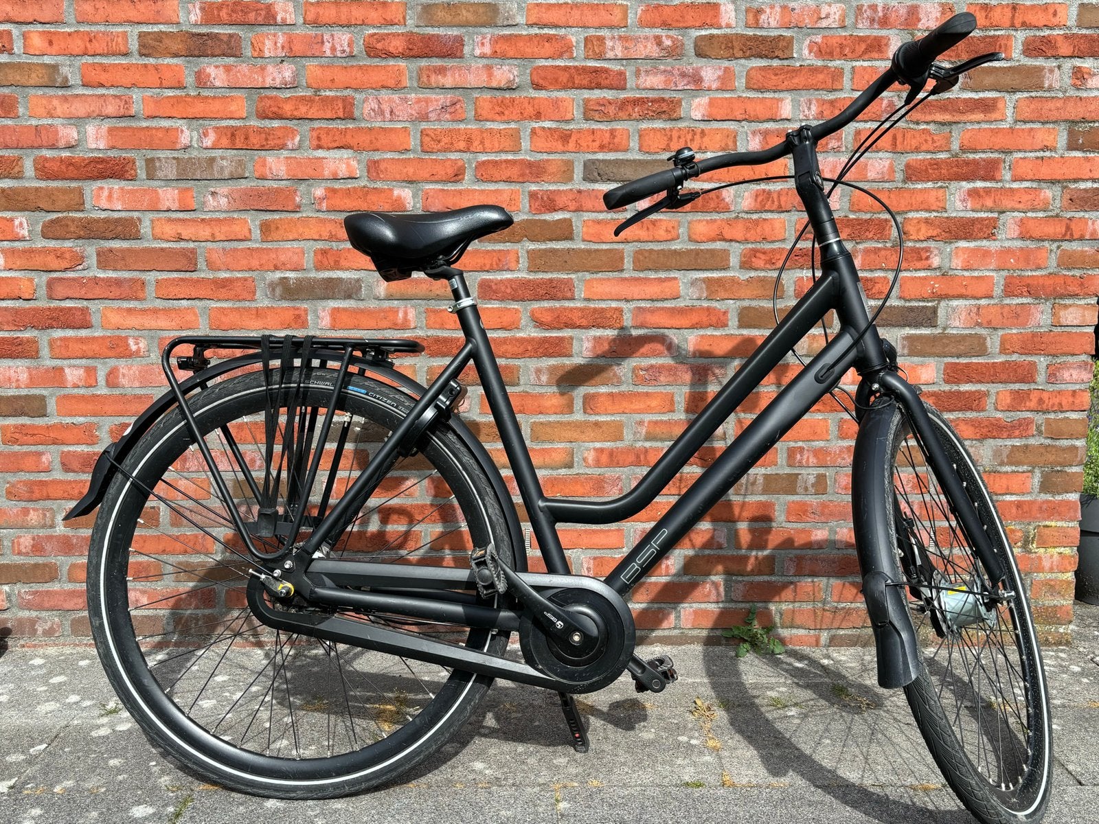 BSP zwarte Damesfiets 53 cm framemaat en 7 versnellingen, Velgrem, Ophalen, Overige merken, 53 tot 56 cm