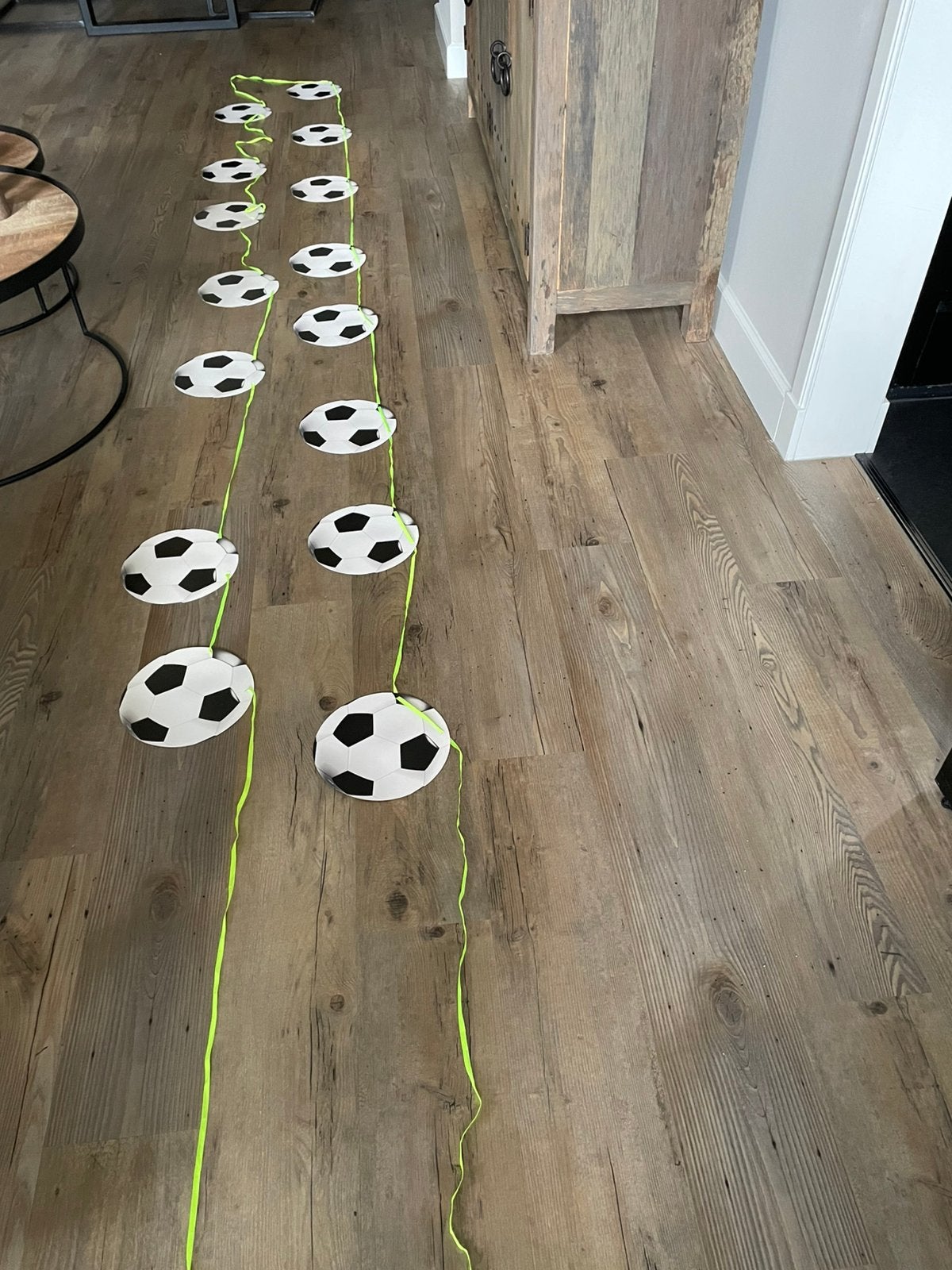 Voetbal slinger, Hobby en Vrije tijd, Feestartikelen, Ophalen, Zo goed als nieuw, Versiering, Verjaardag