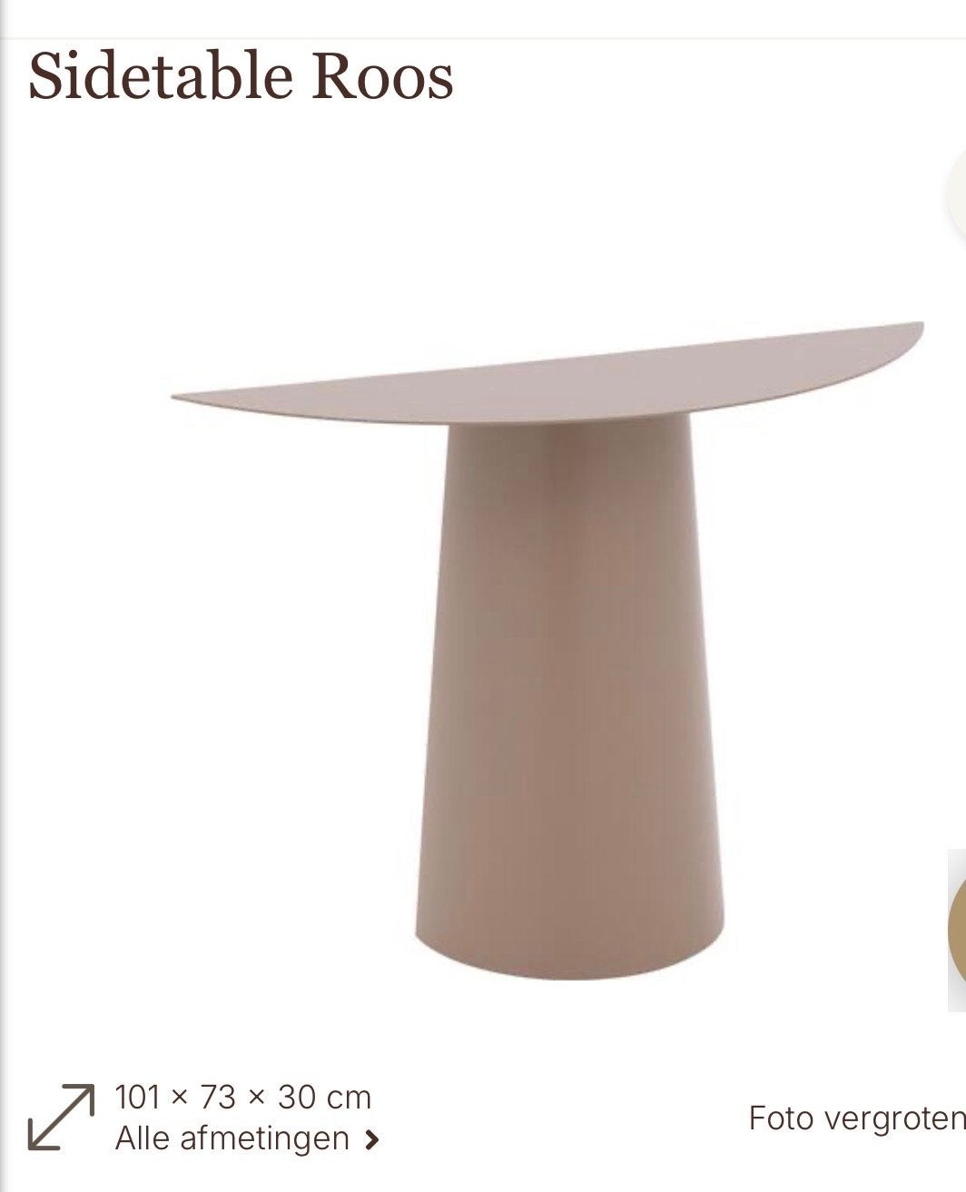 Nieuwe Sidetable Roos van Goossens - Ongebruikt!, Ophalen, 100 tot 150 cm, Nieuw, Metaal