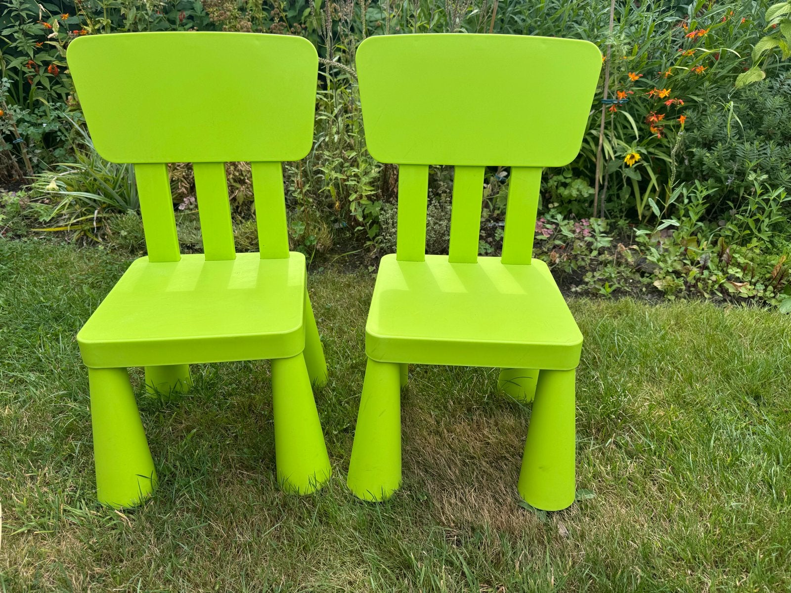 2 groene kinderstoelen - IKEA Mammut, Ophalen, Gebruikt, Stoel(en)