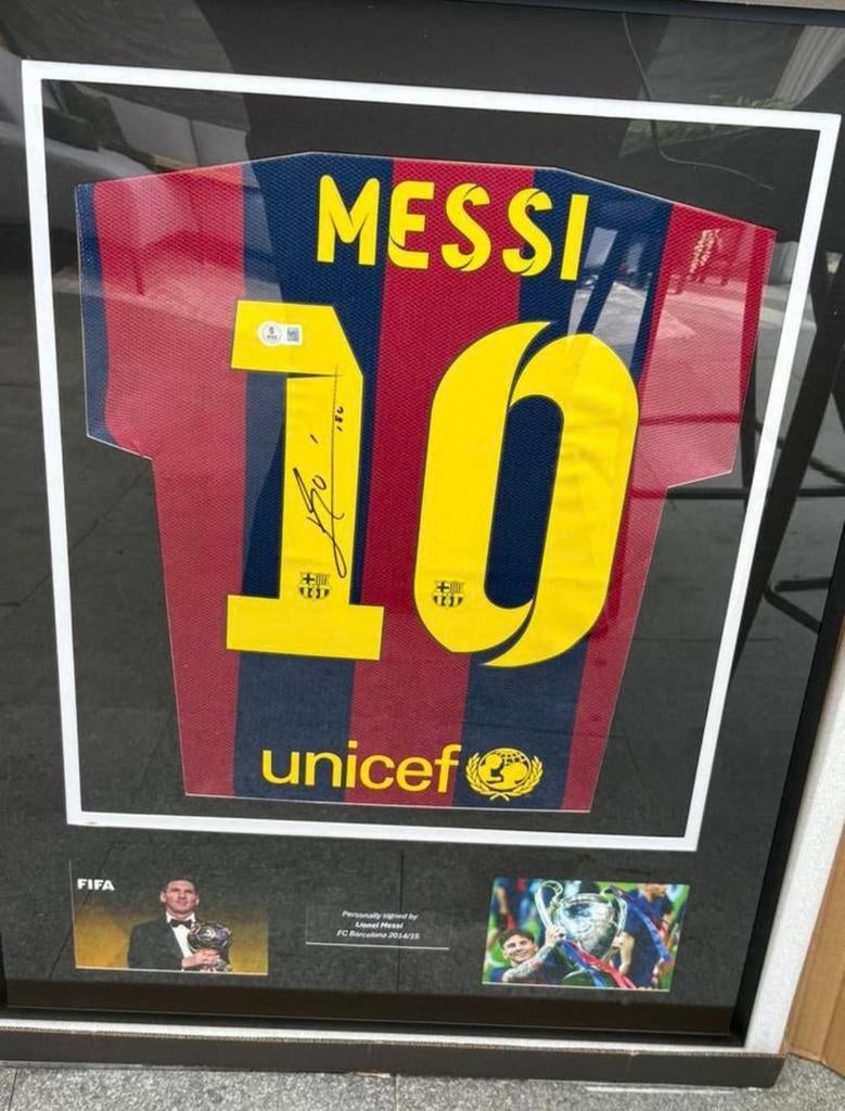 Ingelijst Messi Barcelona 14/15 Shirt Beckett Gesigneerd, Ophalen of Verzenden
