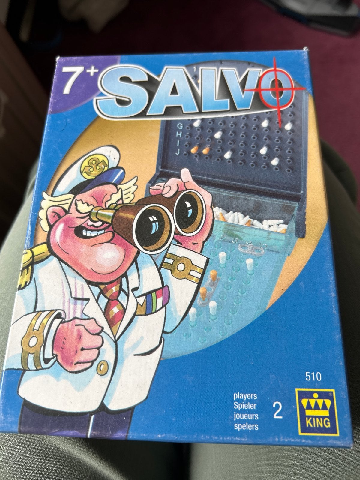 Salvo Zeeslag Spel - Klassiek Schepen Zoeken, Een of twee spelers, Ophalen of Verzenden, Gebruikt, Reisspel