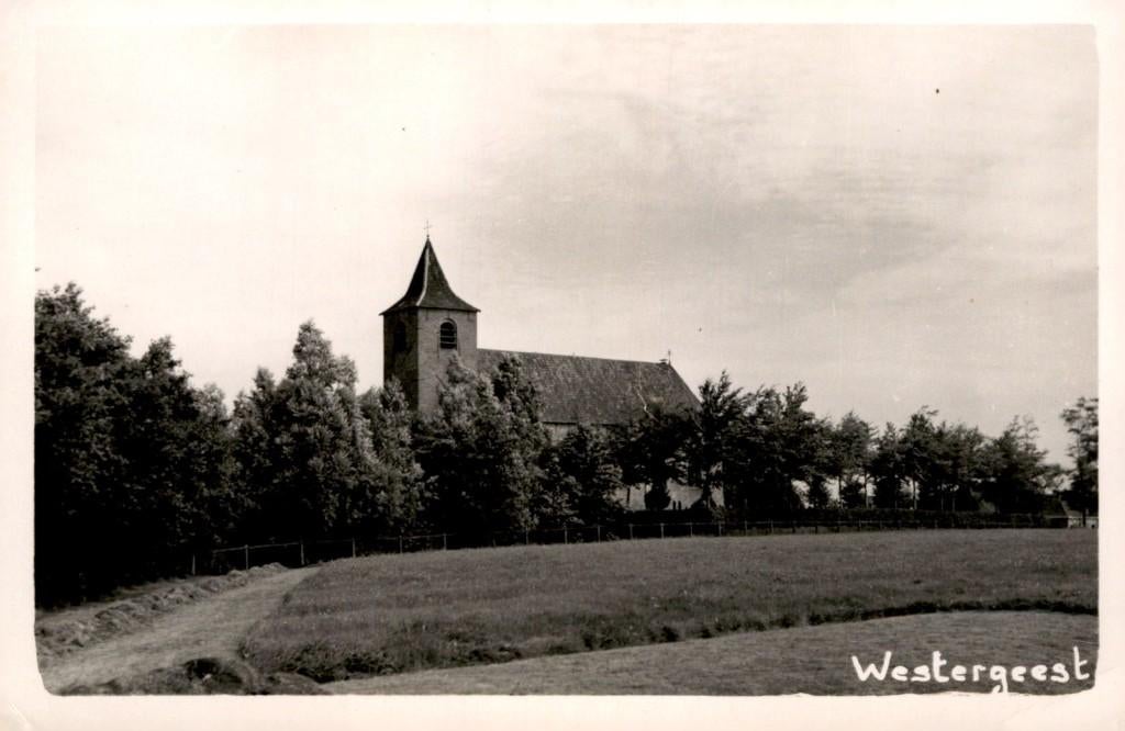 Westergeest NH Kerk - FOTOKAART # 112, Verzenden, 1920 tot 1940, Ongelopen, Friesland
