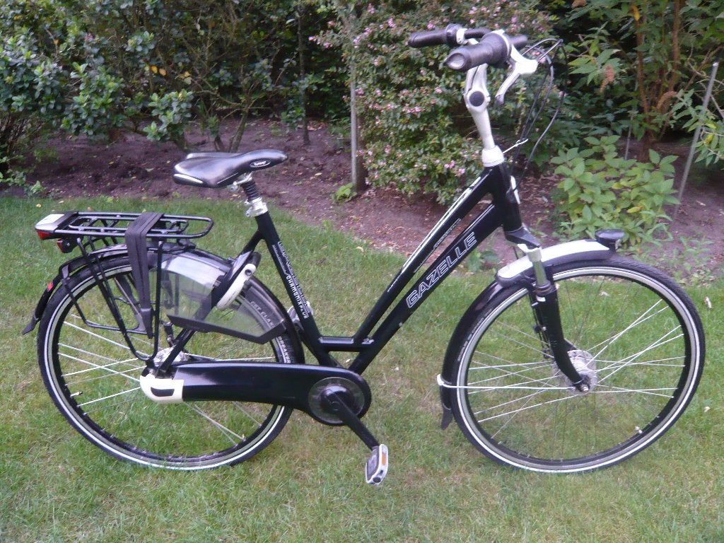 mooie zwarte aluminium 28"-54cm gazelle chamonix 7versn, Ophalen, Gebruikt, Versnellingen, 56 cm of meer
