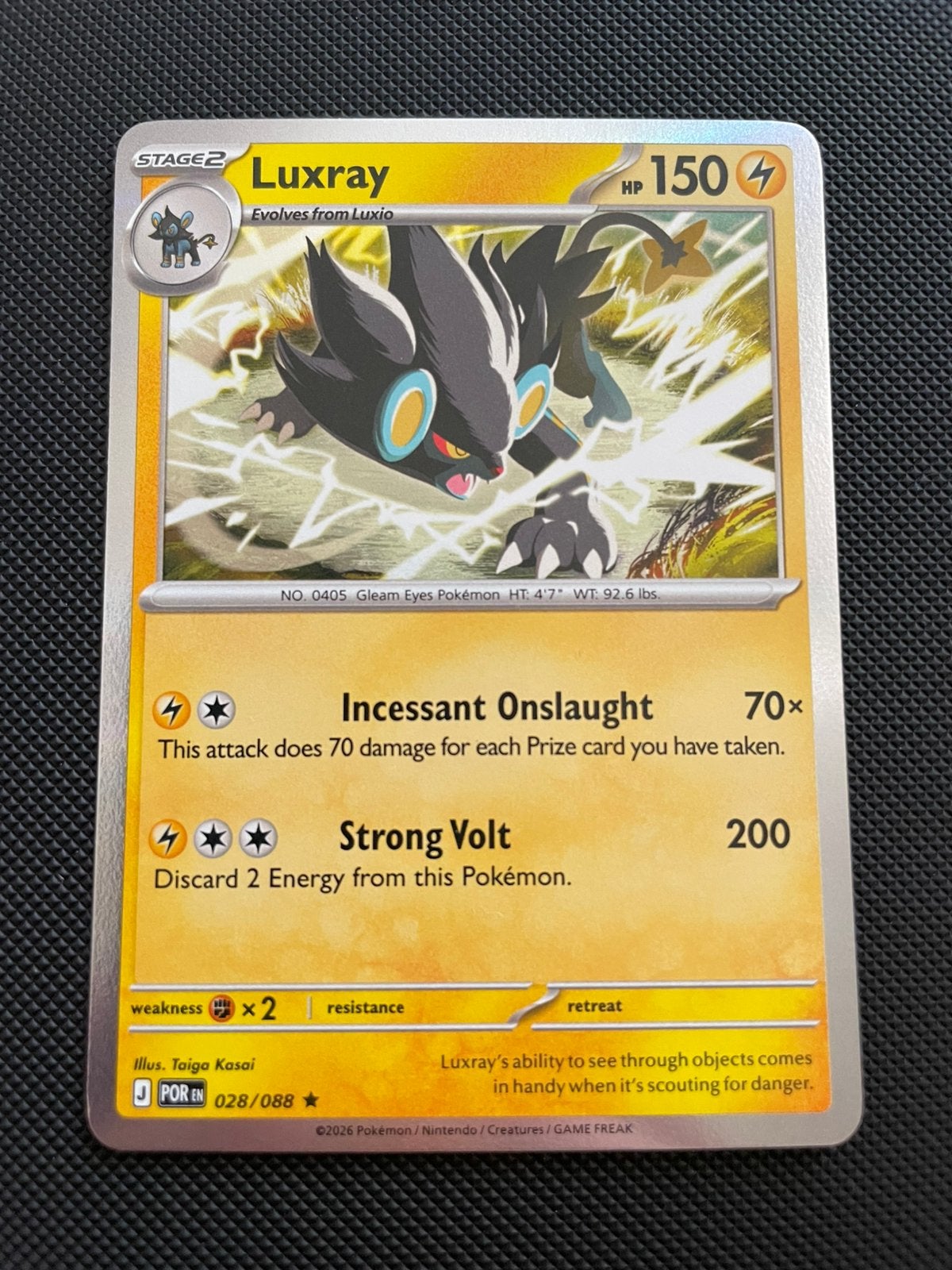 Luxray Rare 028/088 Holo Perfect Order Packfresh, Ophalen of Verzenden, Zo goed als nieuw