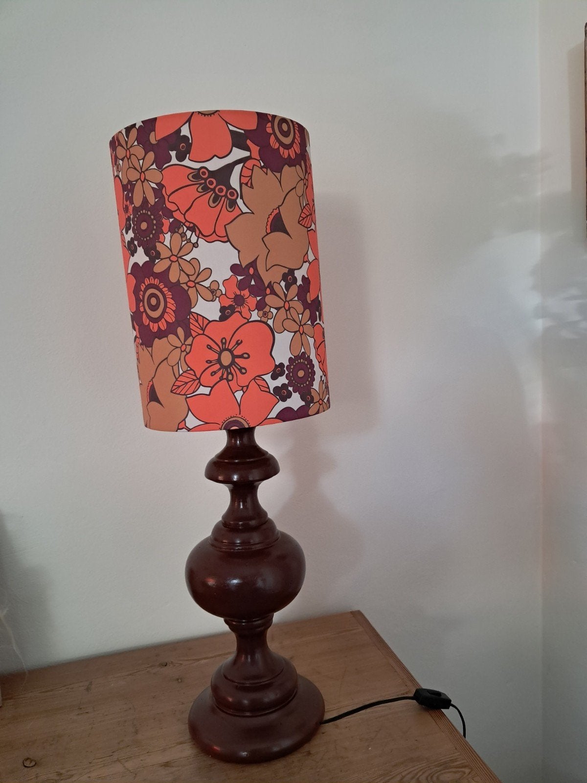 Retro/vintage lampenkap kleur oranje, Huis en Inrichting, Ophalen, Overige merken, Vintage, Meerkleurig