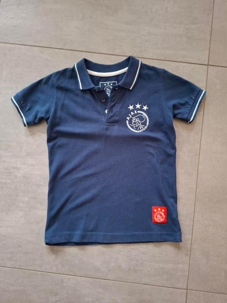 Ajax Polo Shirt - Maat 128/134, blauw., Kinderen en Baby's, Kinderkleding | Maat 128, Ajax, Gebruikt, Jongen of Meisje, Ophalen of Verzenden