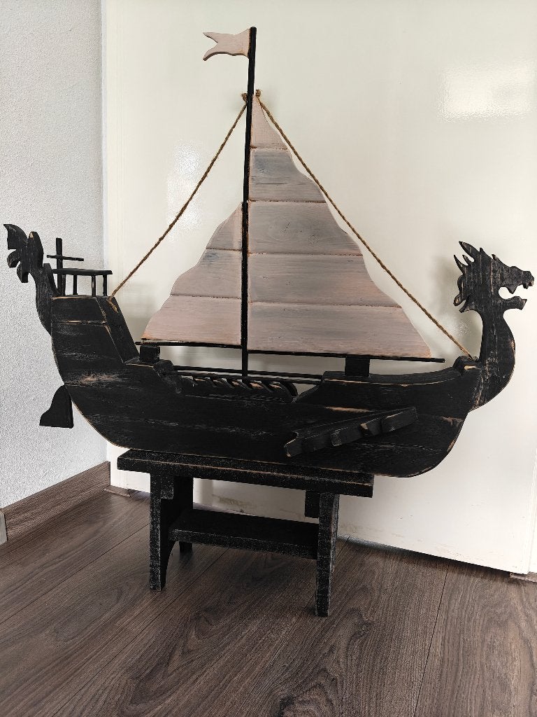 Schip Hout Decoratie, Ophalen, Zo goed als nieuw