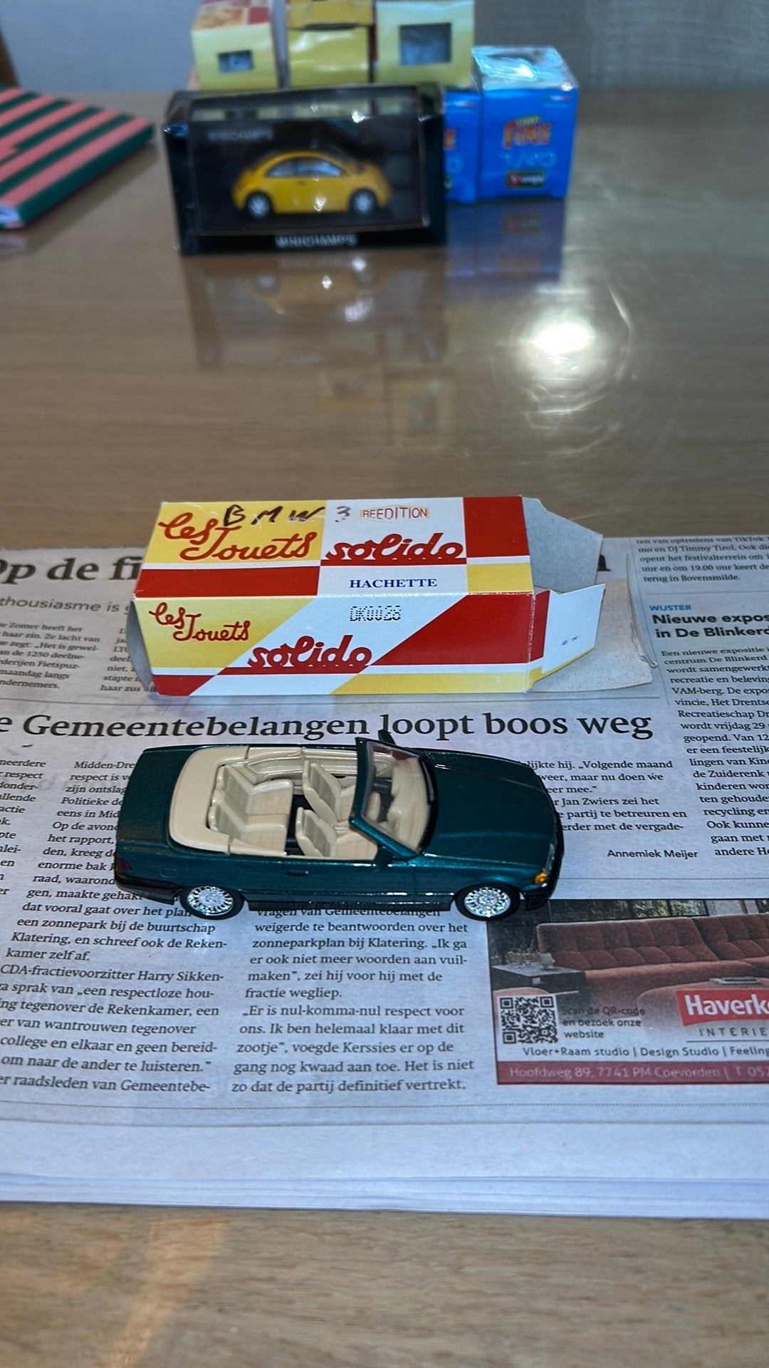 Solido BMW 3-serie cabrio 1:43, Hobby en Vrije tijd, Modelauto's | 1:43, Verzenden, Zo goed als nieuw, Auto, Solido
