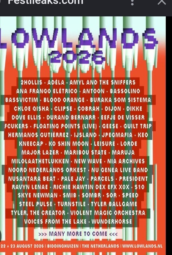 lowlands weekend tickets, Twee personen