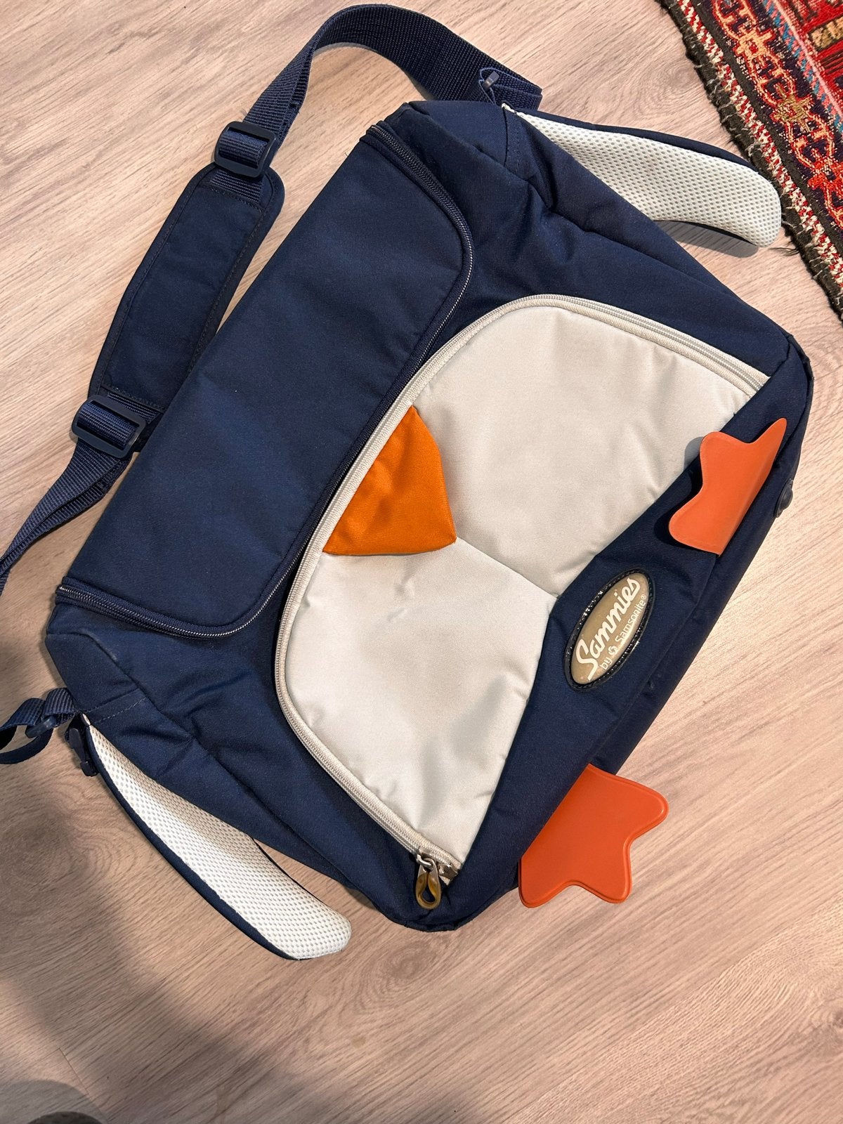 Sammies by Samsonite Schoudertas /luiertas/ babytas, Gebruikt, Blauw, Ophalen of Verzenden, Schoudertas