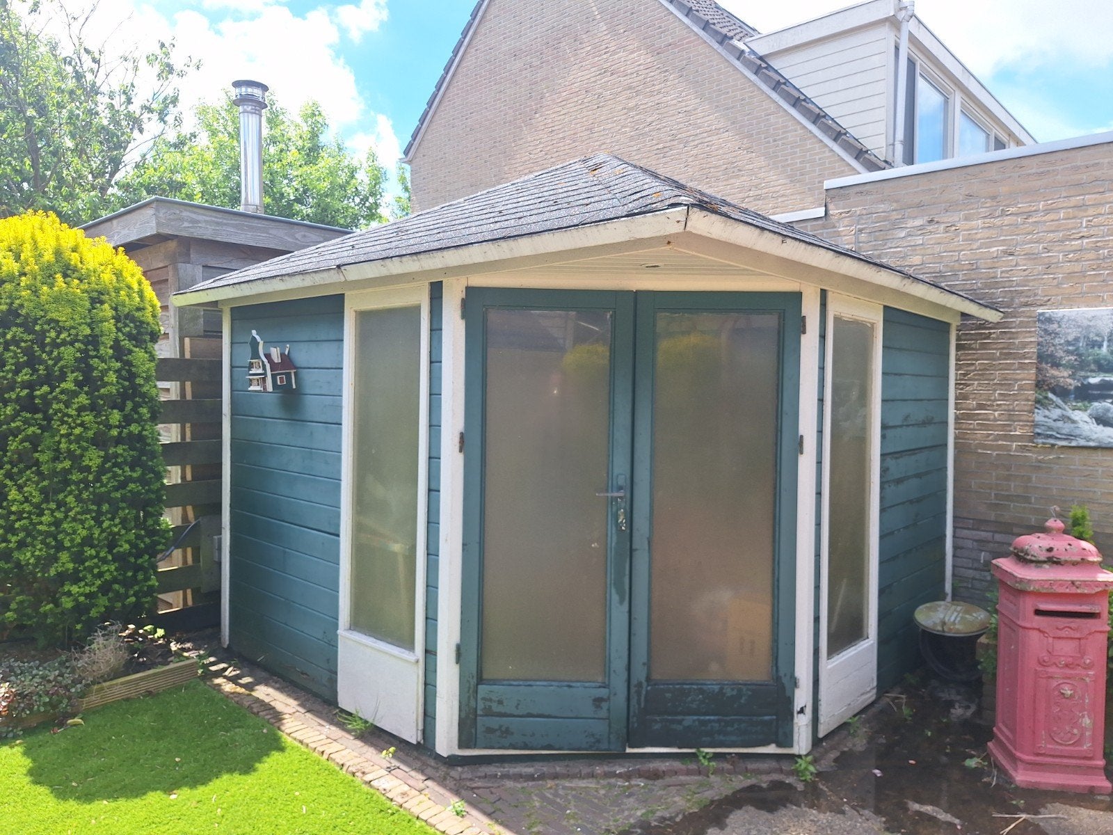 Tuinhuis 3x3m - Opknapper met potentieel, Ophalen, 250 tot 500 cm, Hout, 200 tot 400 cm