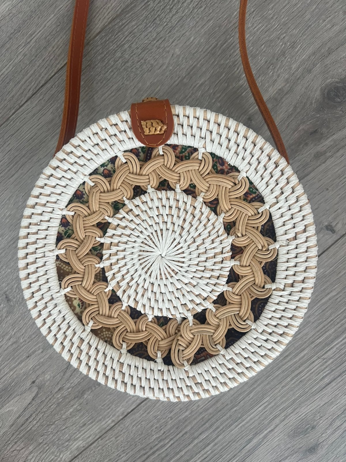 Nieuw Bali Round Rattan Atta Bag Curved Ronde Rieten Tas, Ophalen of Verzenden, Nieuw