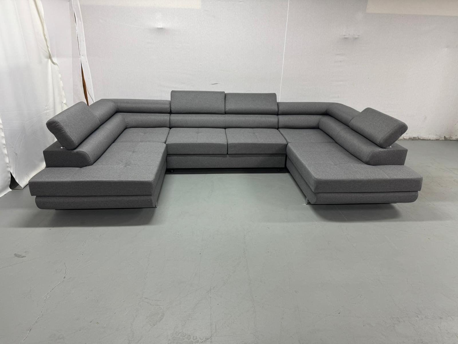 Nieuwe grote U-vormige slaapbank met opbergruimte, Tuin en Terras, Ophalen of Verzenden, Nieuw