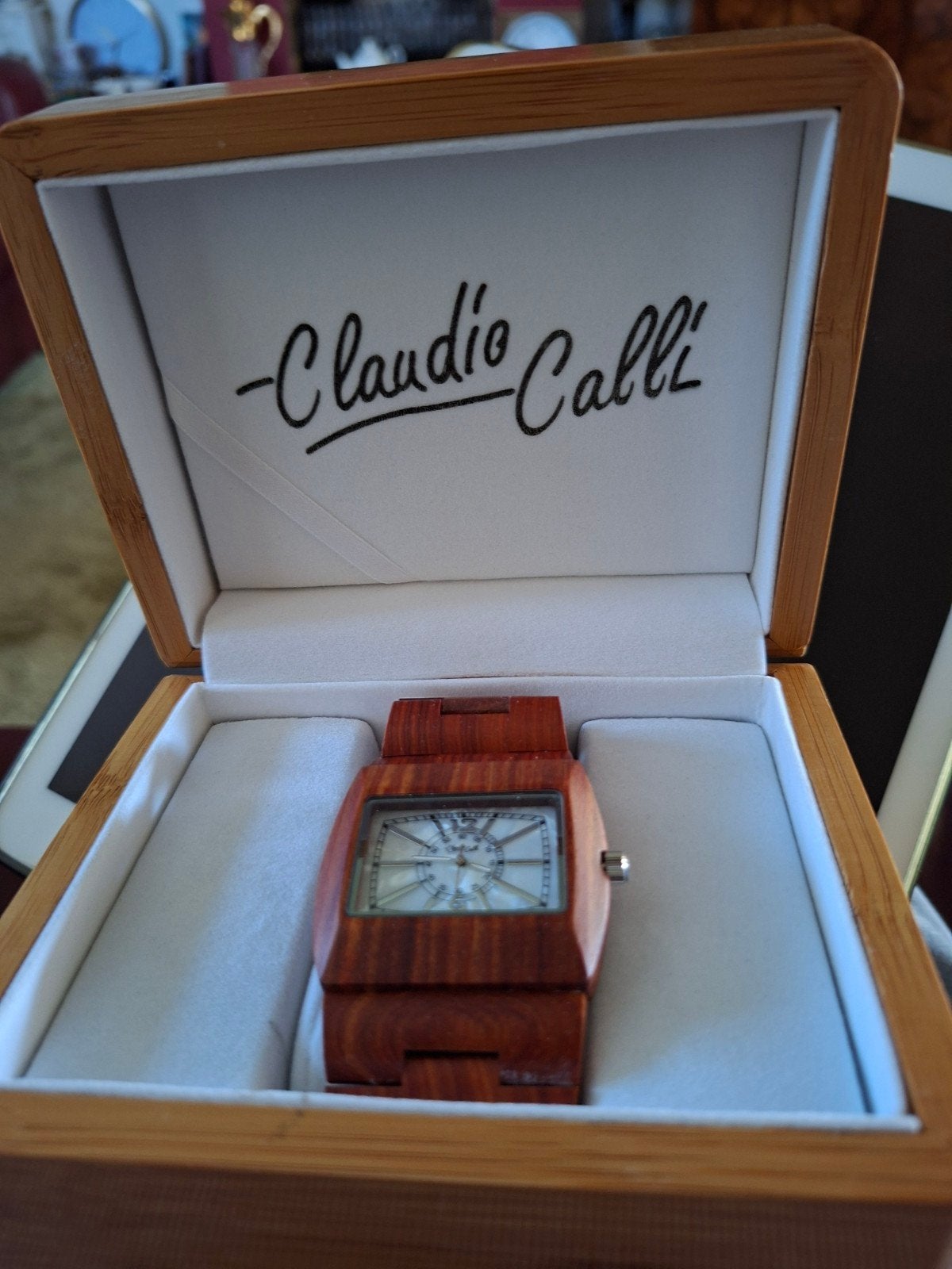 Horloge Houten horloge, Overige merken, Polshorloge, Overige materialen, Nieuw