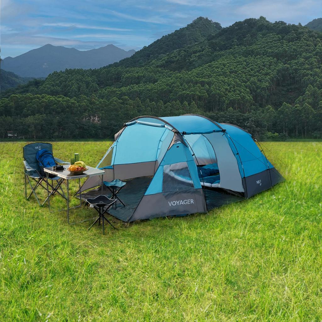 Nils Voyager Tent 4 persoons, Outdoorsportshop, Nieuw, Tot en met 4, Verzenden