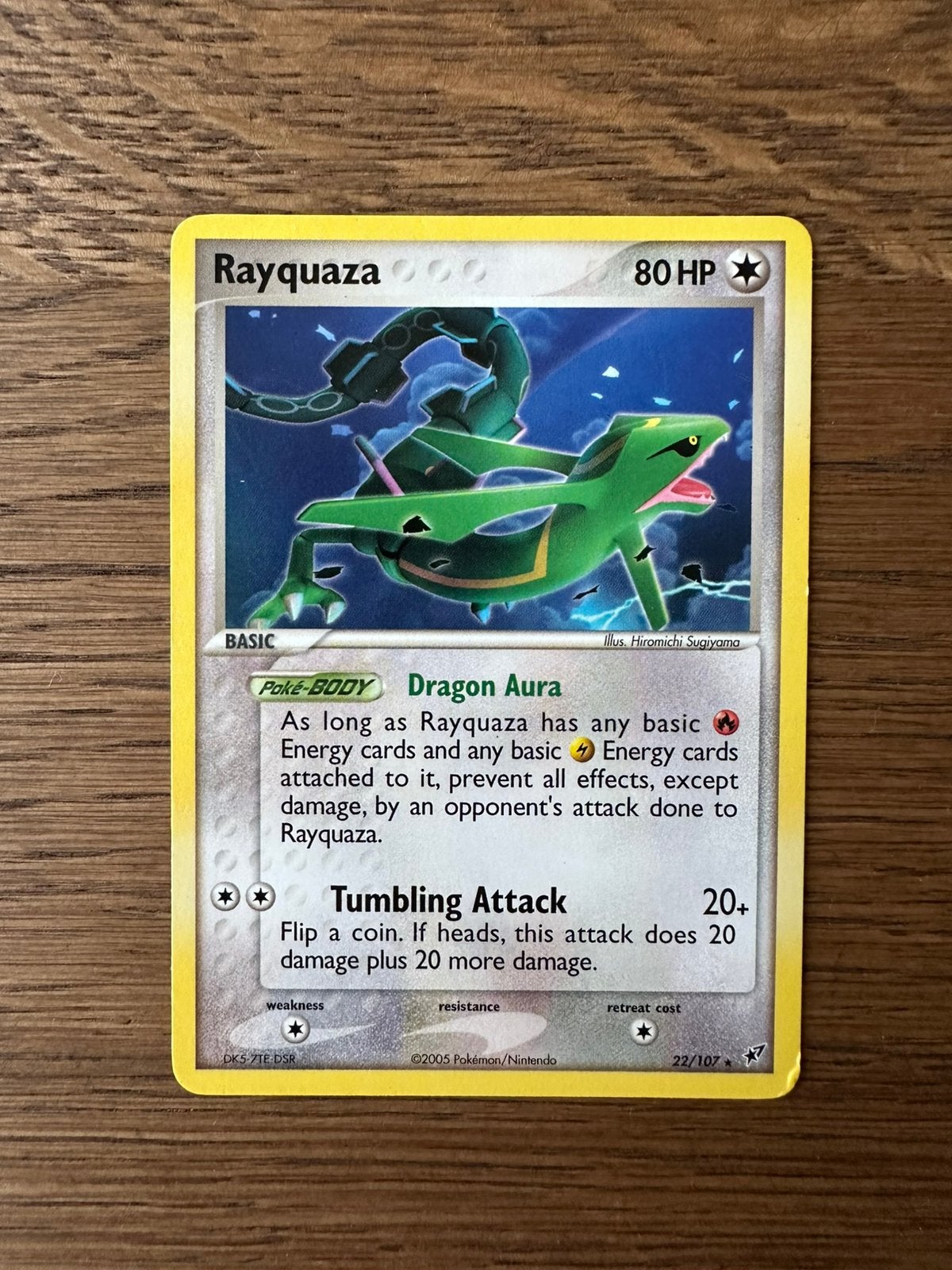 Pokémon Rayquaza 22/107 - EX Deoxys (2005) - Rare Vintage, Verzenden, Zo goed als nieuw