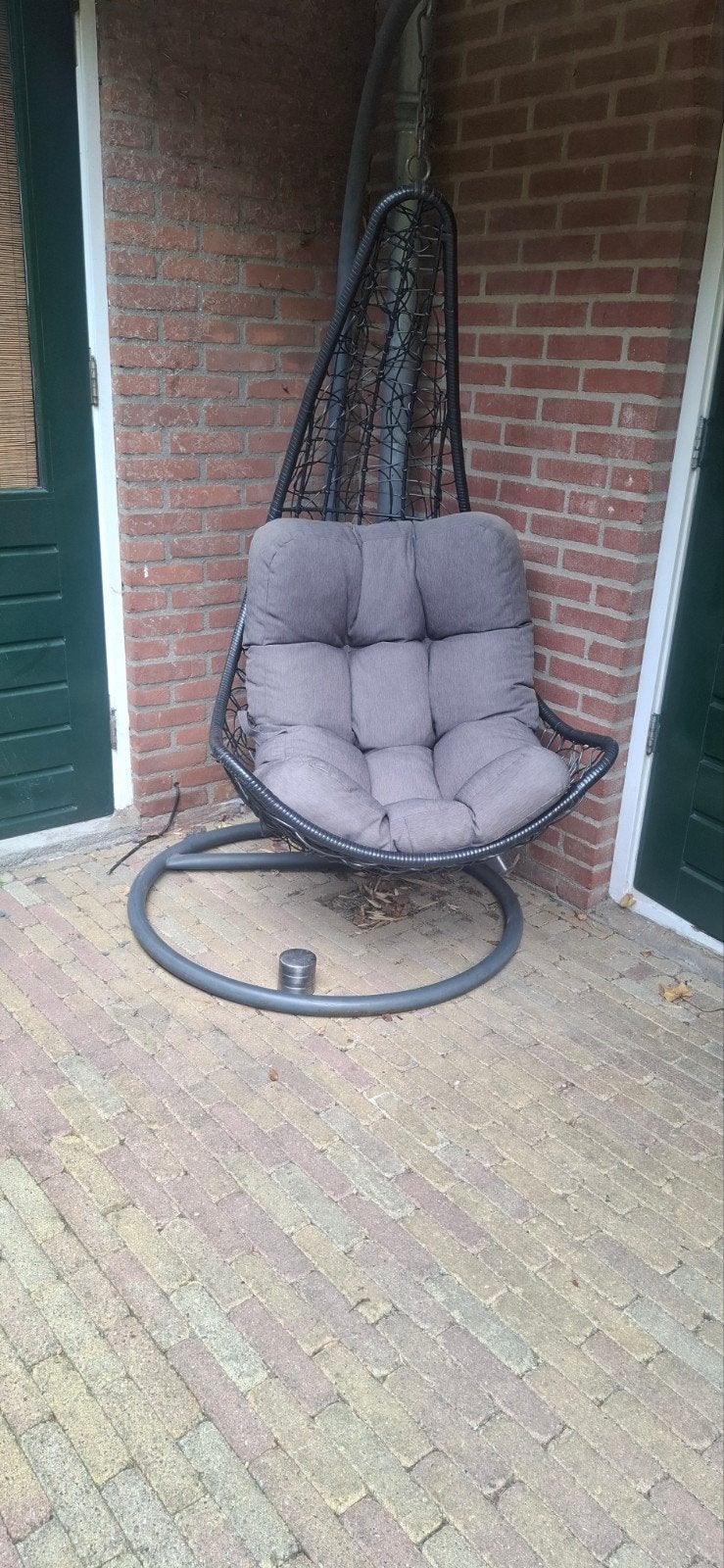 Hangstoel/ hang egg met standaard en kussen, Ophalen of Verzenden, Gebruikt