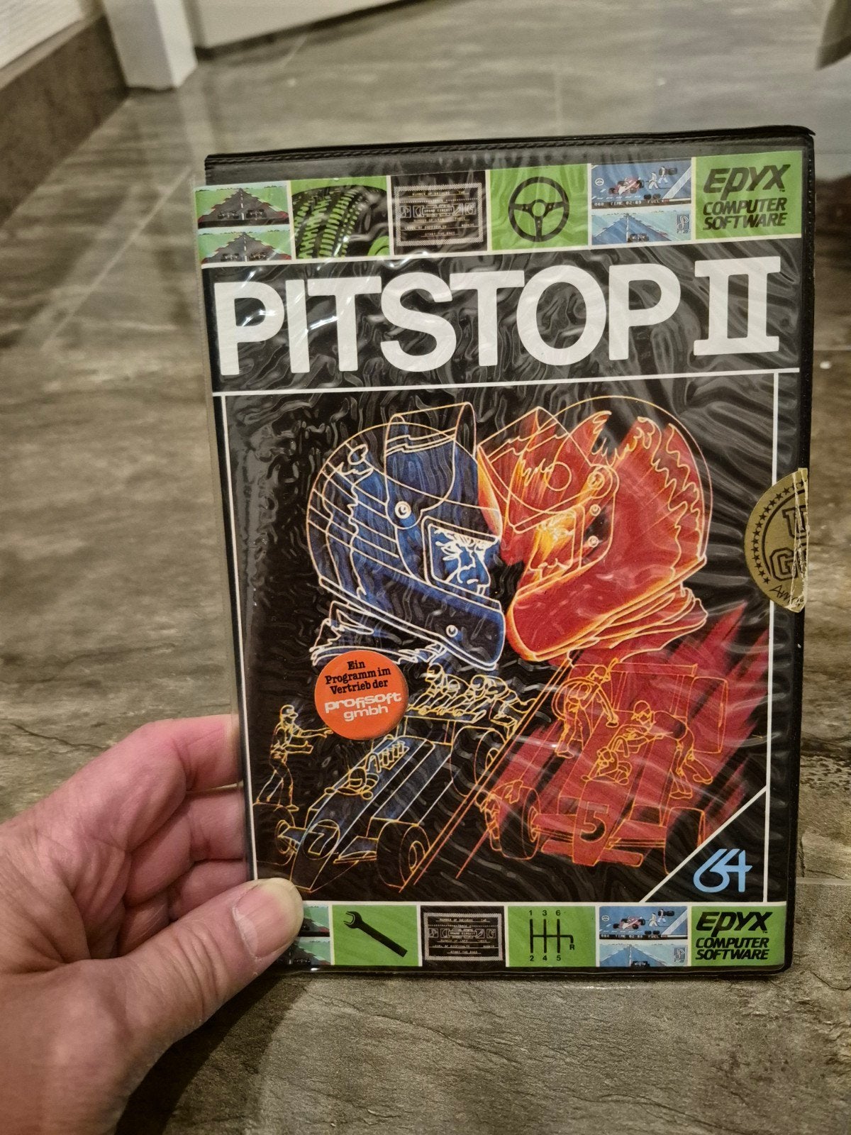 Commodore 64 C64 Pitstop II compleet op disk, Gebruikt, Racen en Vliegen, 2 spelers, Eén computer
